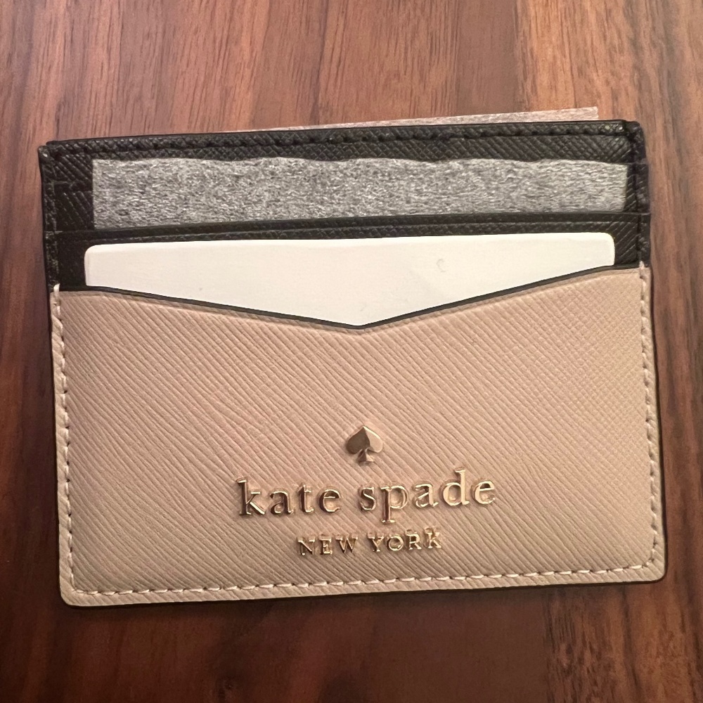 Kate spade leather card holder best sale